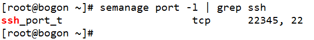 CentOS7,޸,SSH,˿,һ,,޸,ssh,ļ,sshd,config,root@bogon,etc,,ǽ,,firewall-cmd,--zone,public,--add-port,22345,tcp,--permanent,--reload,,,SELinux,,,,SSH,˿,,װ,,semanage, . CentOS7޸SSH˿